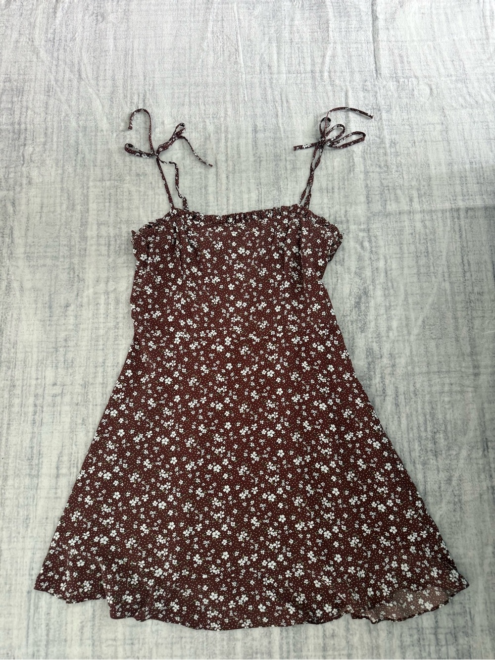Women's Brown Floral Sleeveless Dress